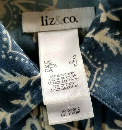 Womens Top Liz & company Small Floral long sleeve button up shirt - Picture 5 of 7