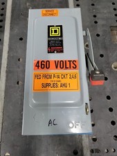 Square D  Heavy Duty Safety Switch 30 amp 600 volt HU361 Non Fuses Disconnect