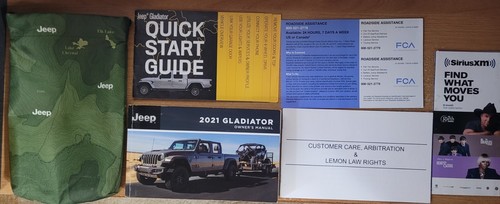 2021 JEEP GLADIATOR Owners Manual Rubicon WILLYS Sport +Jeep Case COMPLETE