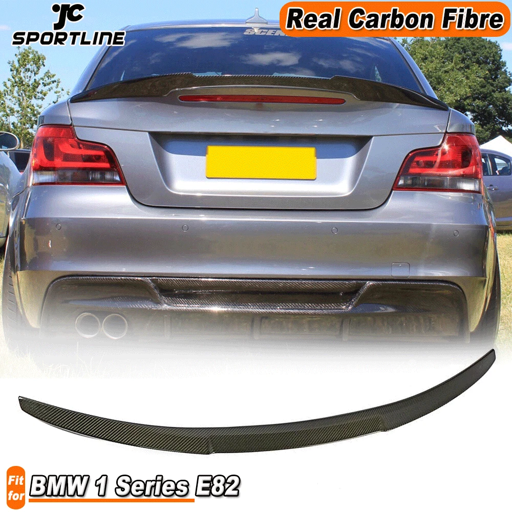 Fit for BMW E82 120i 125i 128i 135i M Coupe 07 12 Rear Trunk Spoiler Wing Carbon