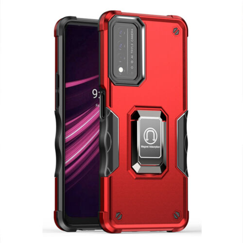 For T-Mobile Revvl V Plus Metal Ring Kickstand Case Dual Layer Shockproof Cover - Picture 3 of 44