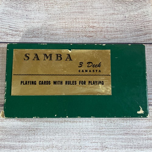 Vintage Samba 3 Deck Canasta Game Decks Official Rules Instructions 162 Cards Ebay