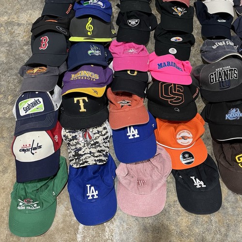 Lot Of 140 New Era Fitted Hats Cap Baseball Mixed Sizes Brands NFL NBA MLB Visor - 第 8/24 張圖片