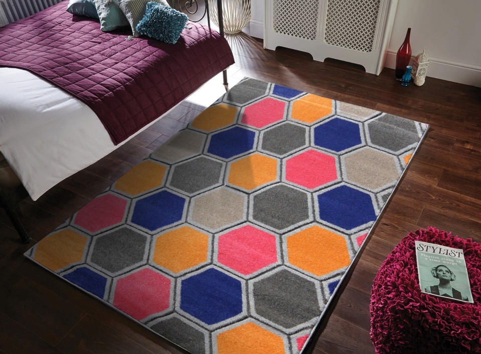 SMALL - LARGE SPECTRUM COLOURFUL SPLINTER SHATTER GEOMETRIC 3D CARVED ...