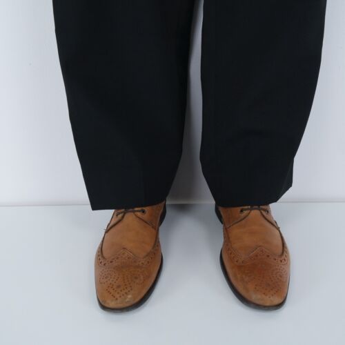 Mens Trousers 34 Waist 28.5 Leg GEORGE Dress Suit Office Black Pants Slacks - Picture 11 of 14