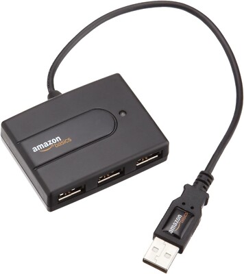 AmazonBasics USB-Hub 4x USB Ports 2.0 Anschlüsse Ultra-Mini NEU Amazon Basic