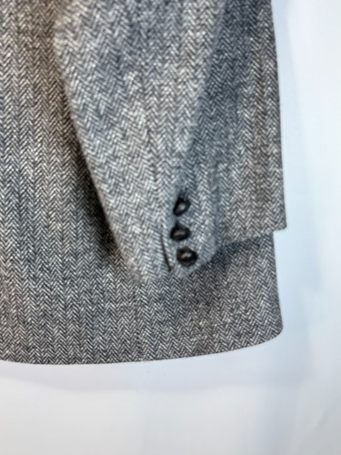Vintage LL Bean Wool Blazer Jacket Womens Sz 20P Grey Black Herringbone - Picture 4 of 5