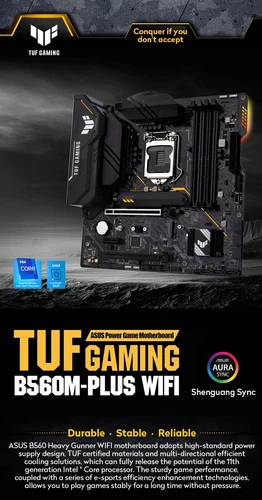 Asus TUF GAMING B560M-PLUS WIFI LGA 1200 Intel B560 Micro ATX Intel scheda madre - Foto 4 di 6