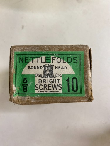 Box Steel Round Screws 5/8" x 10 Nettlefolds GKN Slotted Head Full Box of 144 - Picture 19 of 24