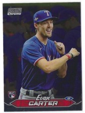 Evan Carter RC 2024 Stadium Club Chrome #208 NRMT+ Texas Rangers