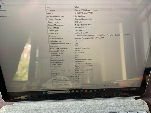 Microsoft Surface Go 2 - 4GB RAM 64GB SSD 10.5" Tablet + Keyboard + Charger VGC - Picture 5 of 16