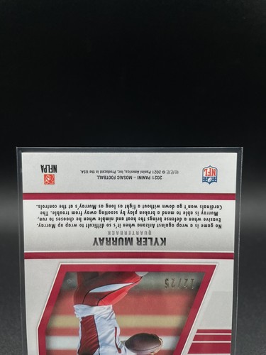 KYLER MURRAY 2021 Panini Mosaic Will to Win Orange Fluorescent /25 Cardinals 🔥 - Picture 7 of 9