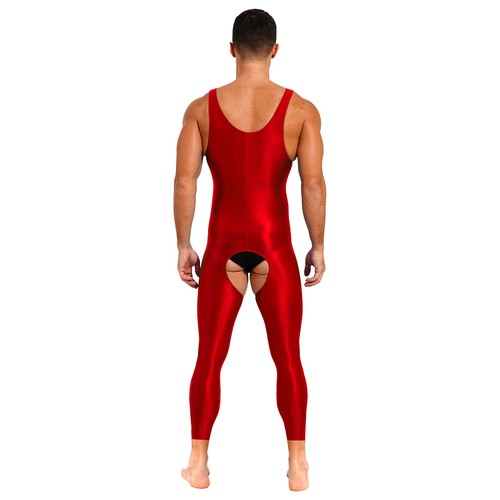 Para Hombres Monos Brillantes Satén Medias Body Transparente Elástico Unitard Zentai Traje - Imagen 30 de 105
