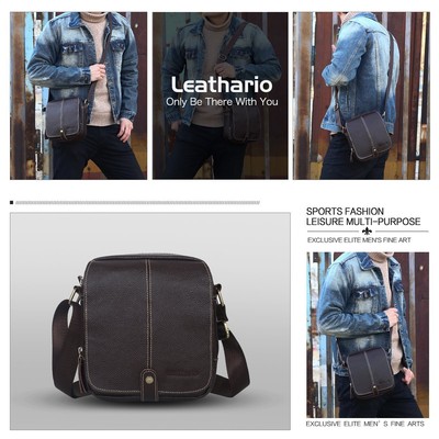 Leathario bolso de hombre mensajero bolso bandolera de piel Leathario bolso de hombre mensajero bolso bandolera de piel