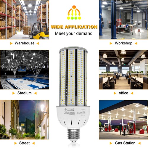 AC277-480V 60W LED Corn Light Bulb E39 Mogul Base Replace 250W MH Warehouse Lamp - Picture 10 of 12