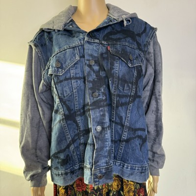 Vintage FURST OF A KIND Handmade Levis Denim Hoodie Jacket Vintage FURST OF A KIND Handmade Levis Denim Hoodie Jacket