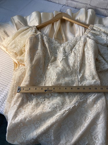 NUEVO CON ETIQUETAS De Colección Años 80 Vestido de Encaje Victoriano Beige Crema Cabaña Seda Lorrie Kabala, Martin - Imagen 12 de 24