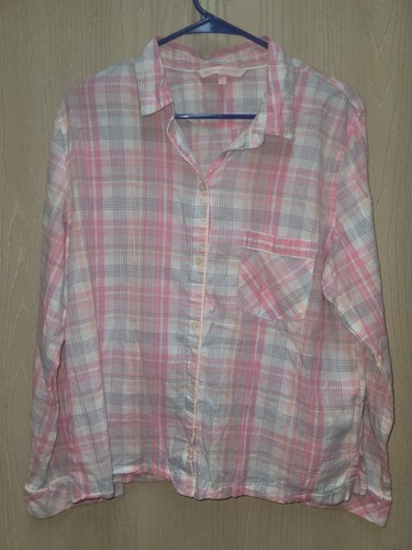 Victoria's Secret Colorful Pastel Long Sleeve Button-Down Pajama Top Size Medium - Picture 6 of 11