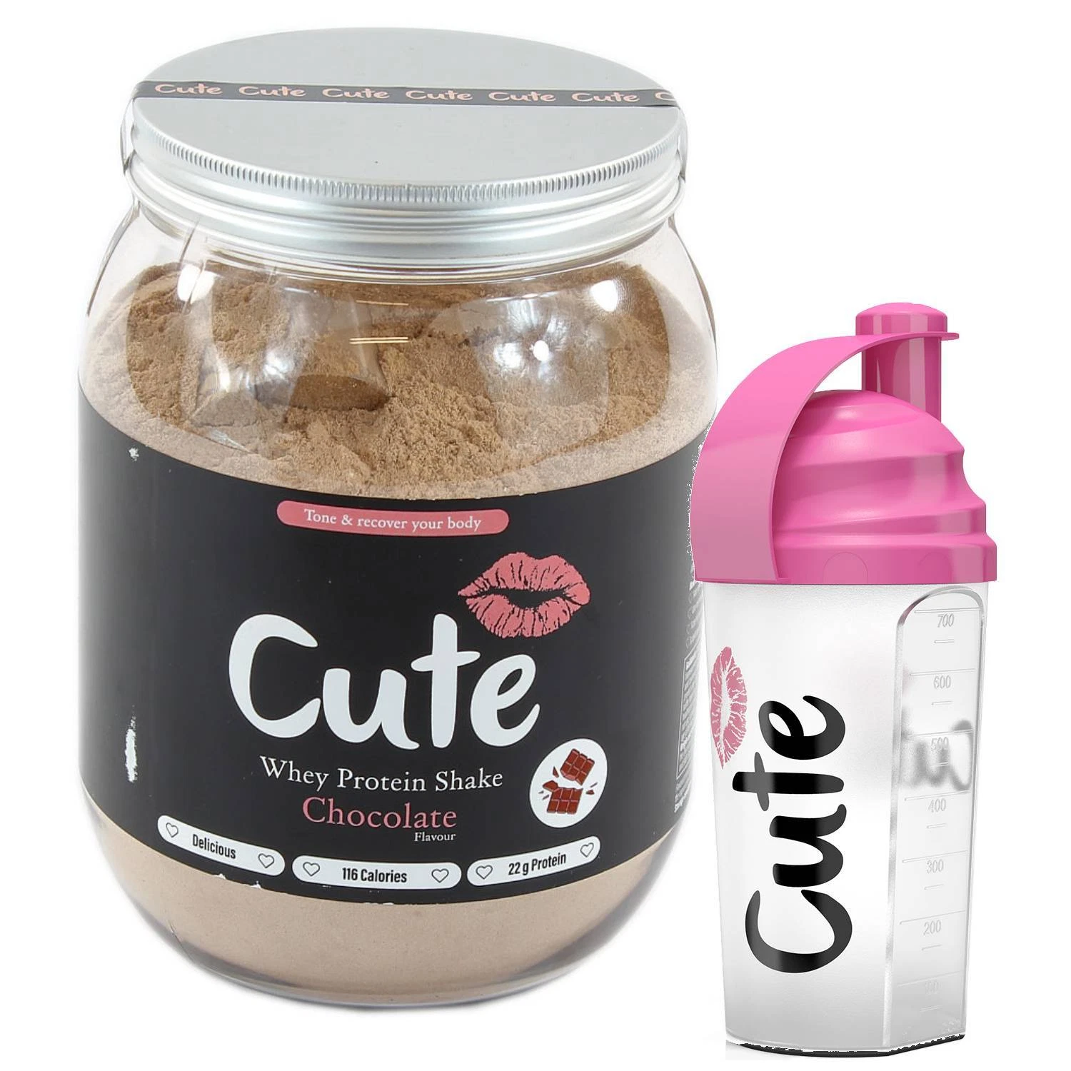 Cute Woman Whey Protein Shake 500g Diet Protein Slimming Shake and Pink Shaker
Opens in a new window