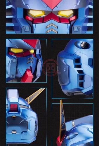 BN HEAD Collection Metallic Blue Ver. Freedom Gundam Helmet With LED Light New - Picture 8 of 12