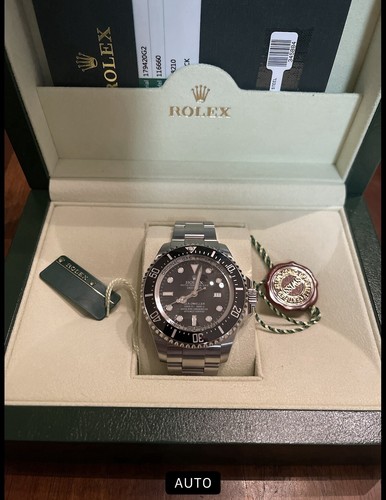 Rolex Sea-Dweller Deepsea 44mm Black Ceramic Watch Steel 116660~ BOX & PAPERS