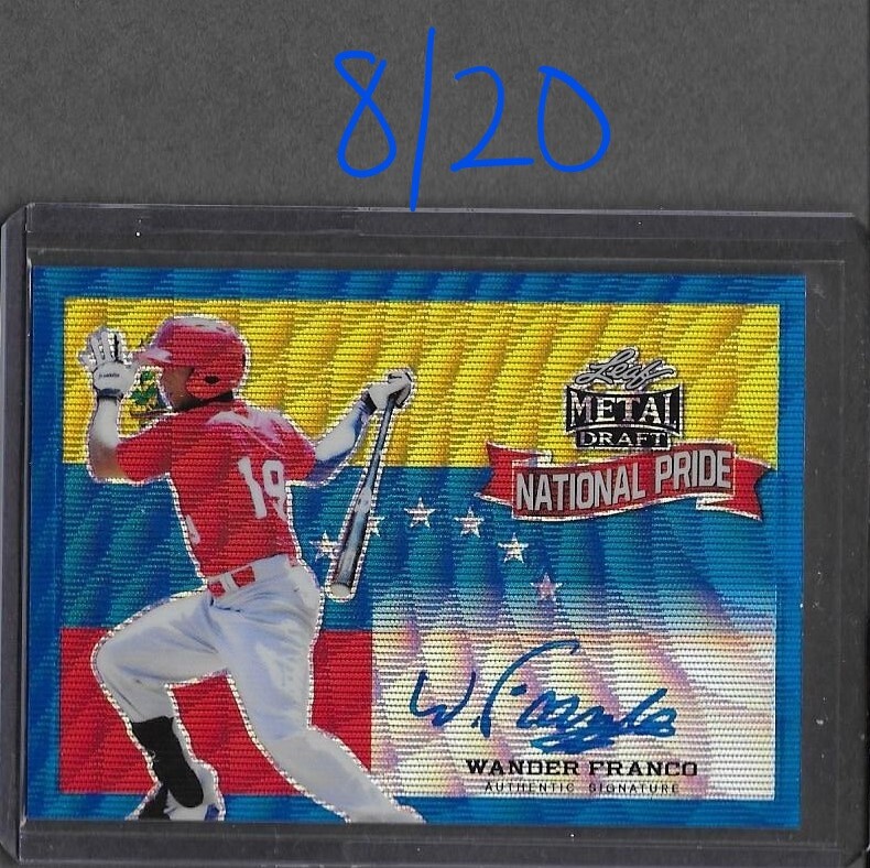 Wander Franco auto 直筆サイン　2018 Leaf フランコ 2018 Leaf Metal WANDER FRANCO Pride Blue Wave Prism Auto RC