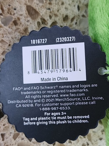 FAO Schwarz Great Green Macaw Parrot 6” Realistic Plush Toy Parrot stuffed - Picture 11 of 11