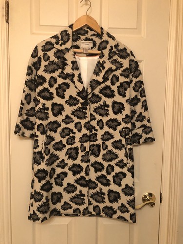 Charles Gray London Abstract Leopard Print Coat XS - Bild 1 von 5
