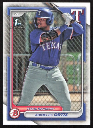 2024 Bowman #BP-16 Abimelec Ortiz Prospects Texas Rangers - Picture 1 of 2