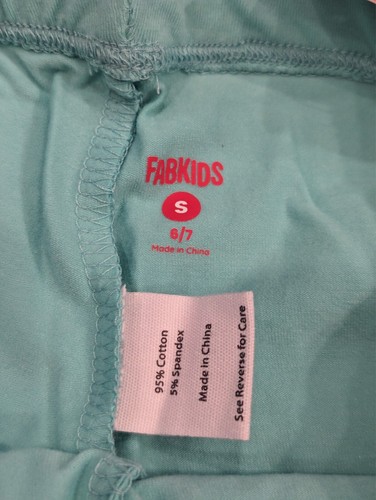 Fabkids Girls Solid Legging Soft Teal size S (6/7) - Picture 7 of 10
