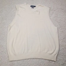 Polo Ralph Lauren Sweater Mens 2XL XXL Ivory Vest Golf Silk Geometric Casual Vtg