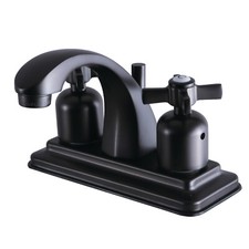 Kingston Brass KB4645ZX 4" Centerset Bathroom Faucet with Retail Pop-Up, Bronze