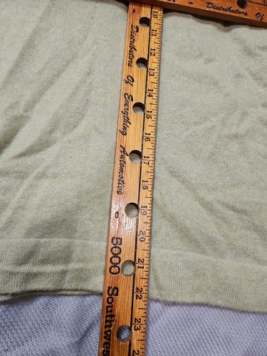 Griffen Sweater Womans Small S Green Cashmere Knit Polo Pullover Cuban Collar  - Picture 12 of 13