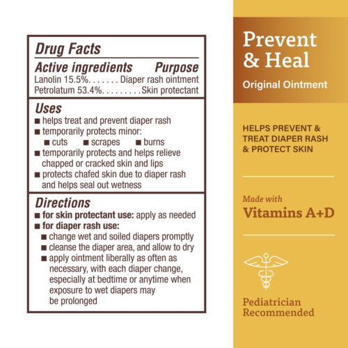 Ungüento original para dermatitis del pañal A+D, tina de 1 lb, todo tipo de piel - Imagen 3 de 3