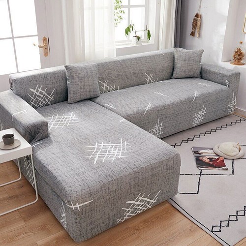 Elastic Sofa Cover Adjustable Sofas Chaise Covers Sectional Corner Slipcovers - Bild 15 von 56