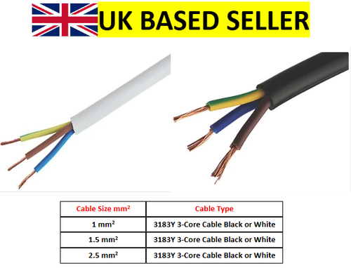 Securi flex SFX/3093Y 3C 1.5 HR PVC WHT U 100 Cable 100m 3093Y 1.5mm