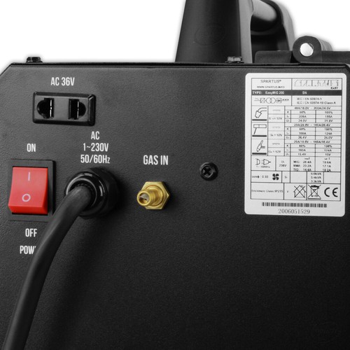 Spartus® EasyMIG 200 Schweißgerät IGBT 200amp 230V MIG/MAG FLUX SCHWEIßSET - Bild 7 von 9