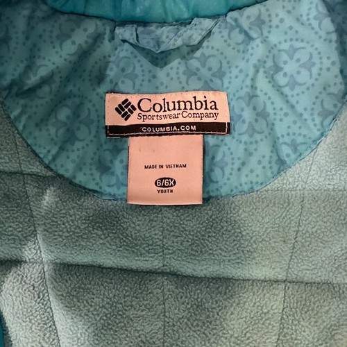 Columbia Winter Jacket YOUTH Size 6/6X Ski Snowboard Turquoise Cold Weather Coat - Picture 14 of 23