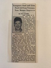 Allie Reynolds New York Yankees 1954 Sporting News Baseball Panel