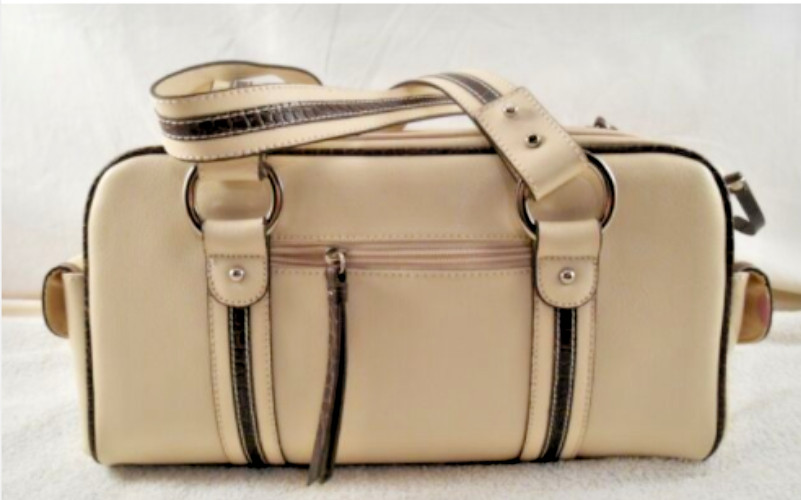 Cream cheap camera bag