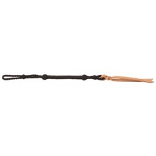 MUSTANG Nylon Braided Quirt 27" Long w/ Adjustable Wrist Loop and Leather Popper