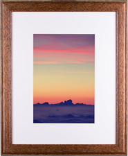 Wiltshire 236 Simple Hardwood Picture Frame with Single White Mat, Displays a 8