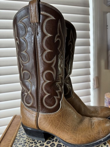 TONY LAMA VINTAGE TWO TONE BROWN BOOTS, SIZE 8 E, SUPER NICE AND CLEAN CONDITION - Bild 7 von 16