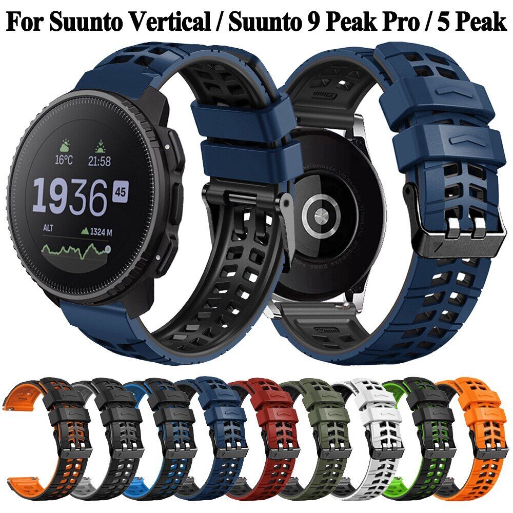 22mm Silicone Strap For Suunto 9 Peak Pro 5 Peak Vertical Watch Band Bracelet