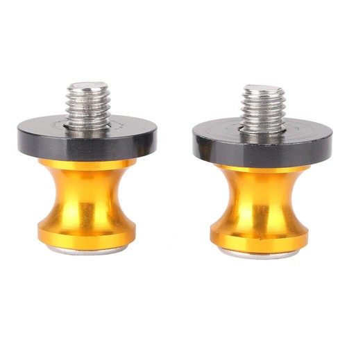 2 x 10mm Swingarm Spools Sliders Stand Fit Kawasaki ZX6R Ninja 250R Motorcycle - Imagen 4 de 18