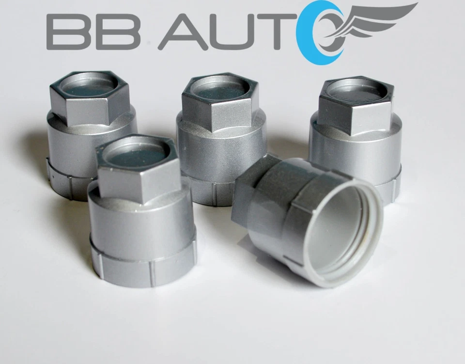 5 NEW SILVER LUG NUT COVERS CAPS CHEVROLET GMC BUICK OLDSMOBILE PONTIAC - Image 3 of 3