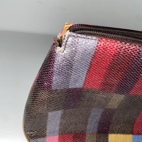 BCBG MAX AZRIA  CLUTCH MULTICOLOR COATED CANVAS - Picture 3 of 6