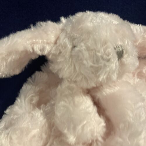 Coperte e oltre peluche sicurezza bambino Lovey coniglietto bianco morbidi vortici usato in ottime condizioni - Foto 11 di 24