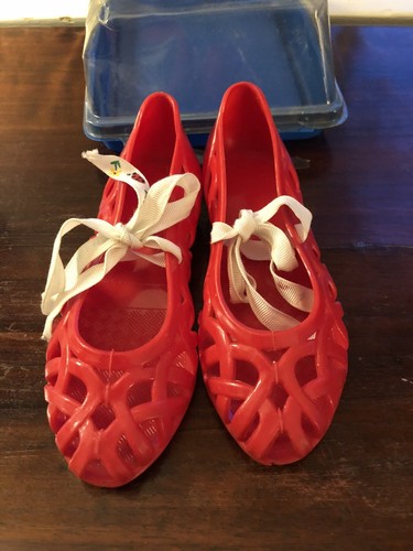Vintage Toddler Red Jellies Size 6 1980’s