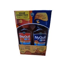 Vicks DayQuil & NyQuil Kids Cold & Cough Relief Honey, 2 bottles 8oz Exp 03/26